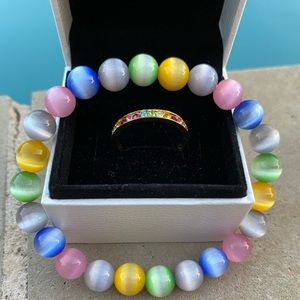 LGBTQ BRACELET AND RING rainbow!!!🌈🌈🌈